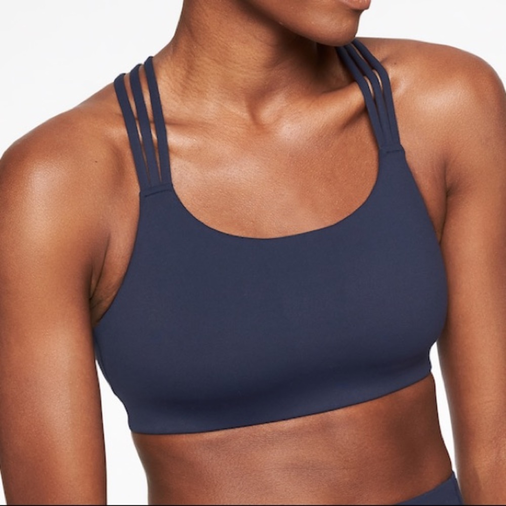 Athleta Navy Blue Strappy Sports Bra